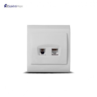 سوکت تلفن و شبکه خیام الکتریک مدل آسمان