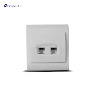 پریز شبکه cat6 دوپورت خیام الکتریک مدل آسمان