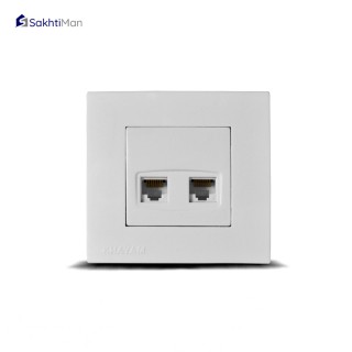 پریز شبکه cat6 دوپورت خیام الکتریک مدل آنتیک