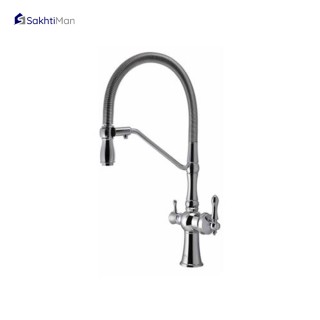 شیر ظرفشویی فنری دو منظوره درخشان مدل آکوا