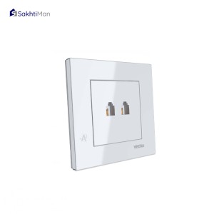 پریز دو پورت تلفن ویرا الکتریک مدل ساده