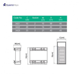 جا شوینده کابینتی پلاتین مدل 3421