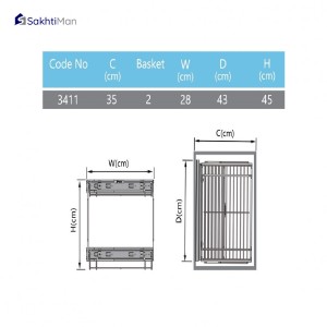 جا شوینده کابینتی پلاتین مدل 3411