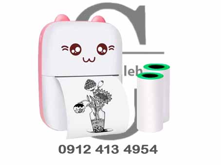 دستگاه مینی پرینتر حرارتی بلوتوثی گربه‌ای