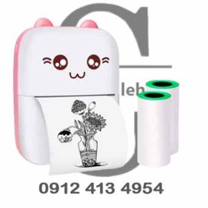 دستگاه مینی پرینتر حرارتی بلوتوثی گربه‌ای