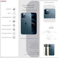 گوشی موبایل اپل مدل iPhone 12 Pro A2408 دو سیم کارت ظرفیت 256 گیگابایت و 6 گیگابایت رم
