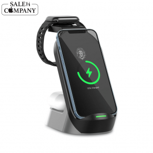 وایرلس شارژر رو میزی 15W - مدل 4in1 - گرین لاین