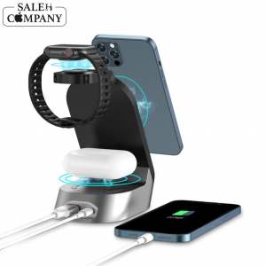 وایرلس شارژر رو میزی 15W - مدل 4in1 - گرین لاین