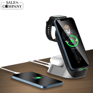 وایرلس شارژر رو میزی 15W - مدل 4in1 - گرین لاین