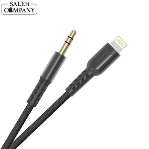کابل AUX پورودو PD-AUL12 Lightning to Aux Braided Metallic طول 1.2 متر