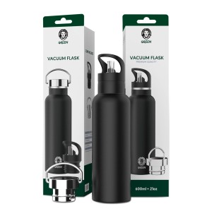 فلاسک استیل گرین مدل vacuum 600 ml