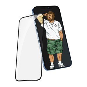 گلس محافظ صفحه آیفون 12 پرو مکس مدل 3D silicone plus