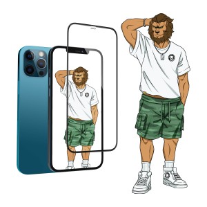 گلس محافظ صفحه آیفون 12 پرو مکس مدل 3D silicone plus