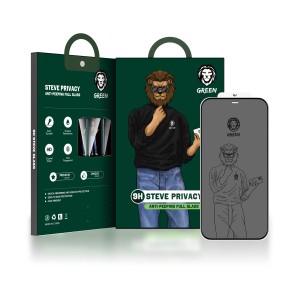 گلس محافظ صفحه 12 پرومکس گرین مدل 9H Steve Privacy Full