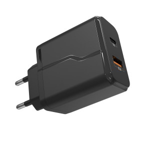 شارژر دیواری  پورودو مدل dual port Type-c & Lightning