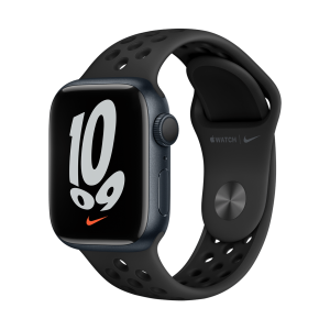 اپل واچ نایکی سری 7 آلومینیوم میدنایت با بند اسپرت سیلیکون