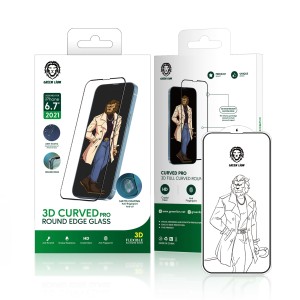 گلس محافظ صفحه 13 پرو مکس گرین مدل 3D Curved Tempered