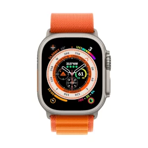 اپل واچ اولترا تیتانیومی با بند لوپ اورنج آلپاین