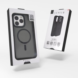 قاب چرمی مشکی آیفون ۱۴ پرو Levelo مگنت