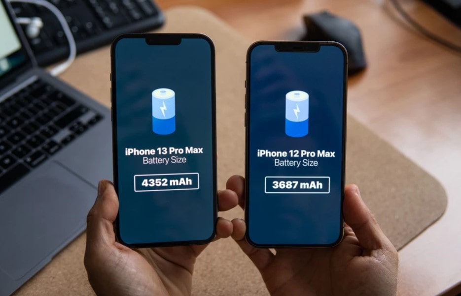 مقایسه آیفون ۱۳ پرو مکس با ۱۲ پرو مکس –  باتری