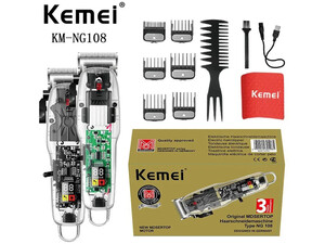 فروش ریش تراش و ماشین اصلاح شارژی کیمی Kemei Km-Ng108 Usb Transparent Body Hair Cutting Machine