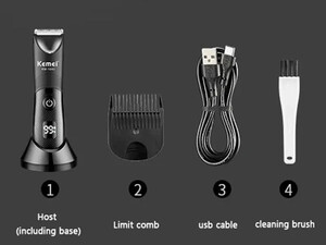 خرید ماشین اصلاح موی سر و بدن شارژی ضدآب کیمی Kemei KM-1840 Electric Body Clipper Hair Trimmer