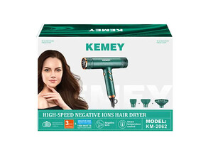 ارزانترین سشوار حرفه‌ای 1500 وات کیمی Kemey Km-2062 Professional Hair Dryer 1500W