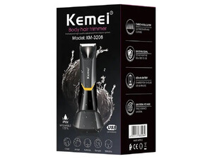 ماشین اصلاح موی بدن شارژی ضدآب کیمی Kemei Body Hair Trimmer KM-3208