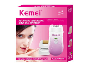 اپیلاتور سه کاره شارژی کیمی Kemei Epilator Hair Remover KM-908B