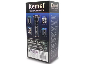 ریش تراش شارژی ضدآب کیمی Kemei Rechargeable Facial Electric Shaver Km-1315