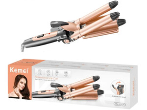 حالت دهنده و فر کننده مو کیمی Kemei Titanium Ceramic Curling Iron KM-1010A