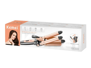 فر کننده و بابلیس مو کیمی Kemei Titanium Ceramic Curling Iron KM-1010A