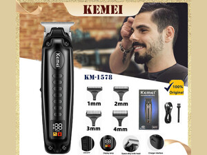 ماشین اصلاح موی سر و صورت شارژی کیمی Kemei Hair Trimmer Professional Clipper KM-1578