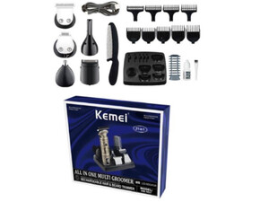 ارزانترین ماشین اصلاح موی سر و بدن 6 در 1 کیمی Kemei Rechargeable Hair Clipper Gold KM-1637