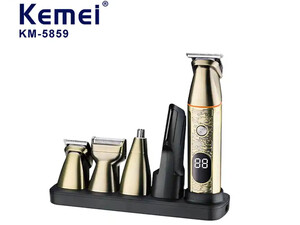 ست ماشین اصلاح موی سر، صورت و بدن شارژی کمی Kemei Professional Men Hair Clipper Trimmer Set KM-5859