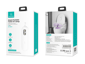 بسته بندی چراغ یو وی هوشمند ضدعفونی توآلت یوسامز USAMS US-ZB210 Smart Portable Toilet UV Lamp