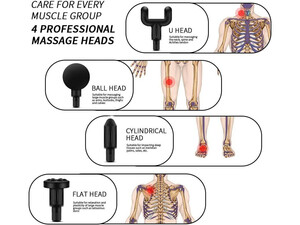 ماساژور تفنگی بدن پادوم Padom Massage Gun for Pain Relief with 4 Massage Heads