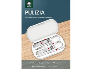 ست 5 عددی مانیکور و ناخن گیر گرین Green Pulizia Manicure Kit 5 in 1