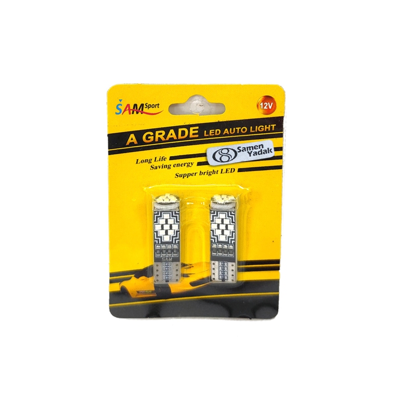 لامپ 24 SMD آبی T10چراغ کوچک خودرو SAM بسته دو عددی