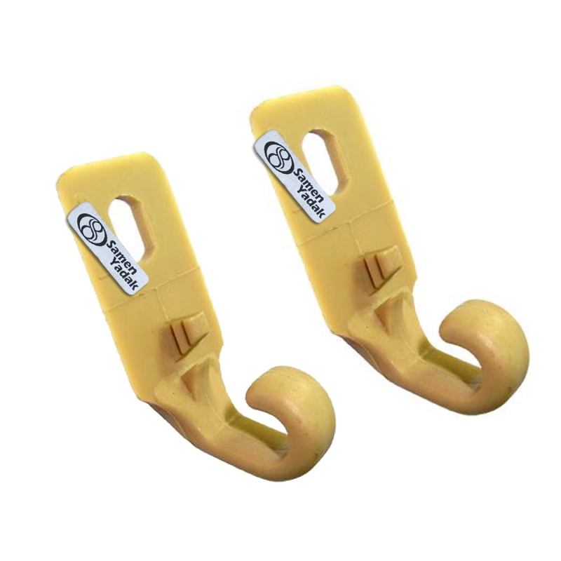 قلاب جالباسی دستگیره سقف ۴۰۵ رنگ بژ بسته 2 عددی