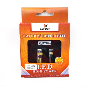 لامپ 15  LED  زرد چراغ کوچک خودرو T10 بسته دو عددی