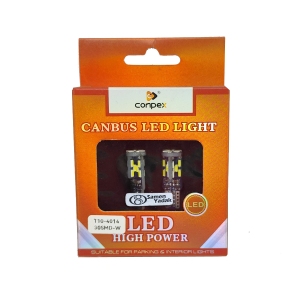 لامپ 30  SMD سفیدچراغ کوچک خودرو T10 کانپکس بسته دو عددی