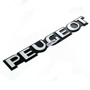 آرم نوشته پژو دور مشکی PEUGEOT