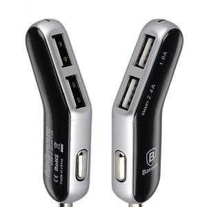 شارژر فندکی دو پورت بیسوس Baseus Smart-thin Series Fashion Tiny Car Charger 3.4A