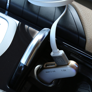 شارژر فندکی دو پورت بیسوس Baseus Smart-thin Series Fashion Tiny Car Charger 3.4A