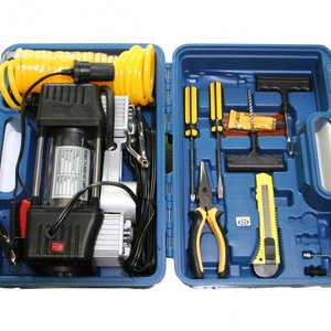 پمپ باد 12 ولت همراه با ابزار پنچری