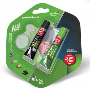چسب دو قلو هزار کاره شفاف زیپر (16گرم)