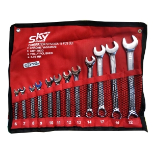 آچار یک سر رینگی بسته 12 عددی