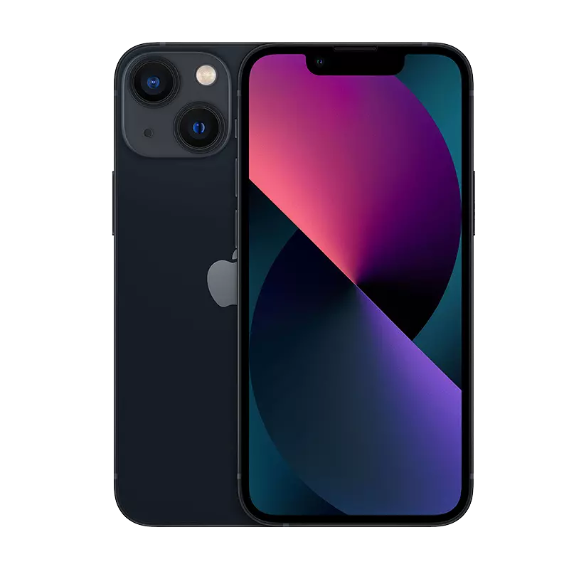 گوشی اپل مدل iphone 13  باحافظه 256 گیگ پک اصلی و ریجسترشده با گارانتی شرکتی not active رنگ مشکی