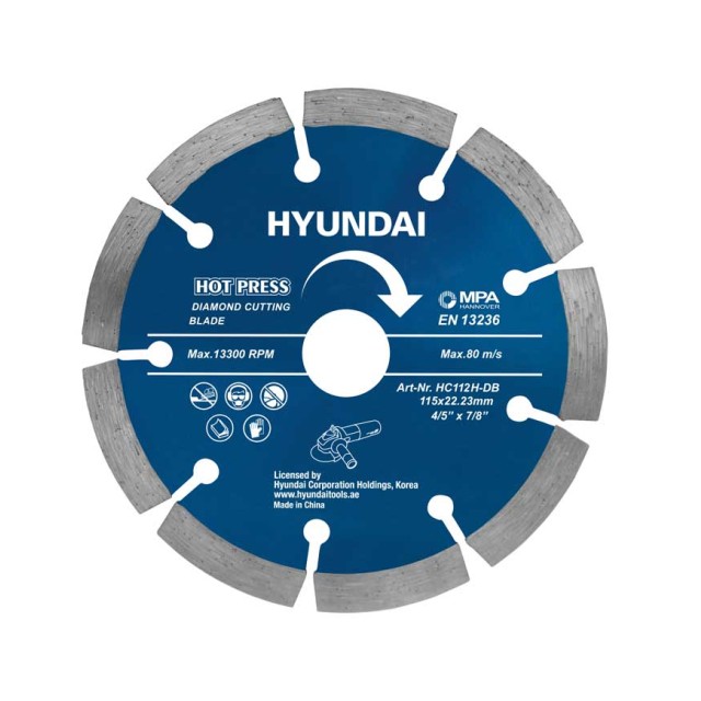 صفحه گرانیت بر سایز 115 میلی متر هیوندای مدل hc112h-db